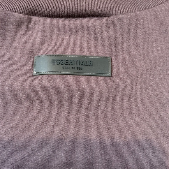 Fear of God Essentials T-Shirt Chocolate Brown Size M - Picture 6 of 9